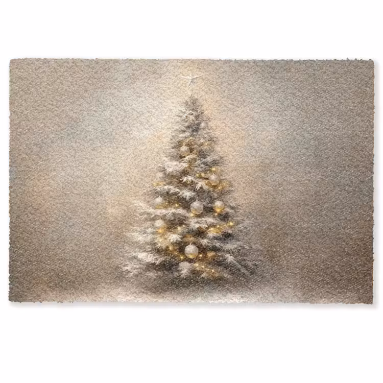 Deurmat - Kerst - kerstboom - Sneeuw - Art — 1