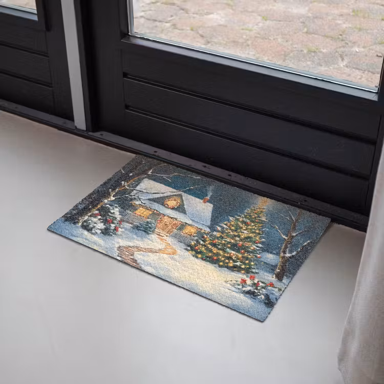 Deurmat - Kerst - Kerstboom - Winter - Huis - Sneeuw — 2