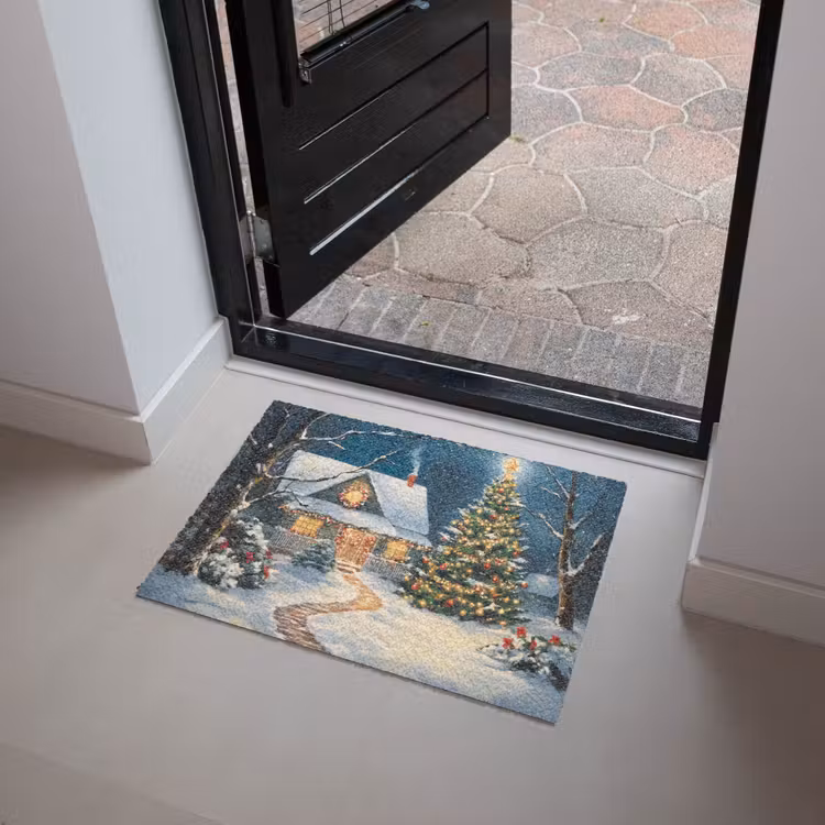 Deurmat - Kerst - Kerstboom - Winter - Huis - Sneeuw — 4