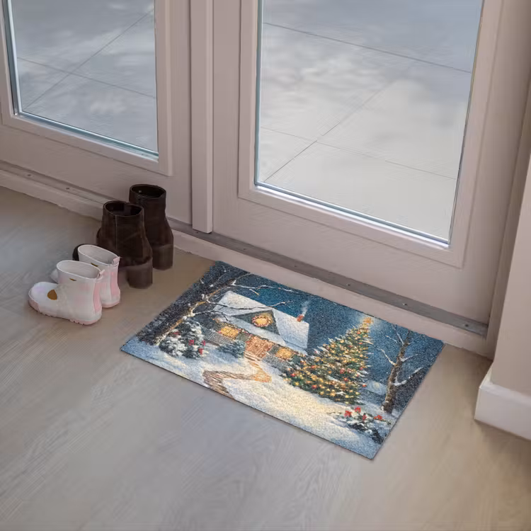 Deurmat - Kerst - Kerstboom - Winter - Huis - Sneeuw — 8
