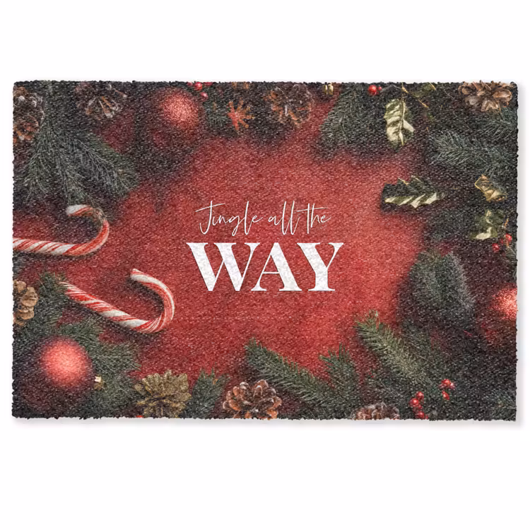 Deurmat - Kerst - Quote - Rood - Kerstballen — 1