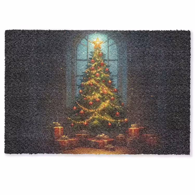 Deurmat - Kerstboom - Cadeau - Kerst - Winter — 1