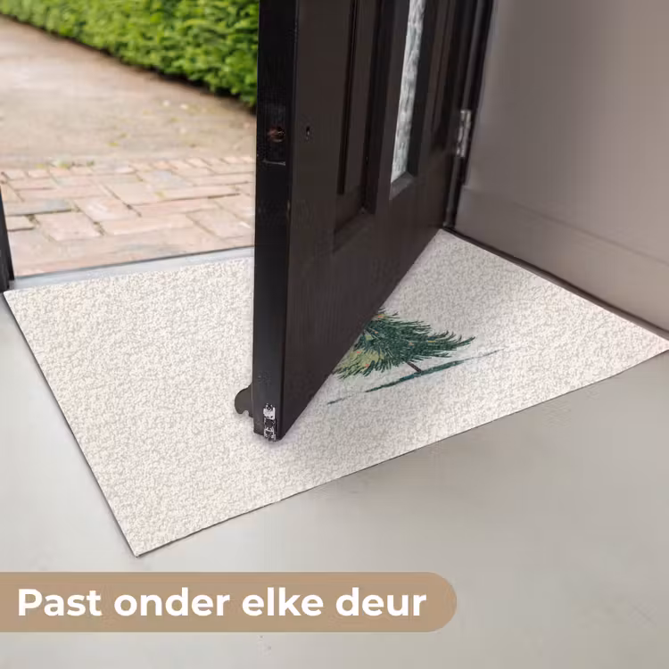 Deurmat - Kerstboom - Illustratie - Ster - Sneeuw — 7
