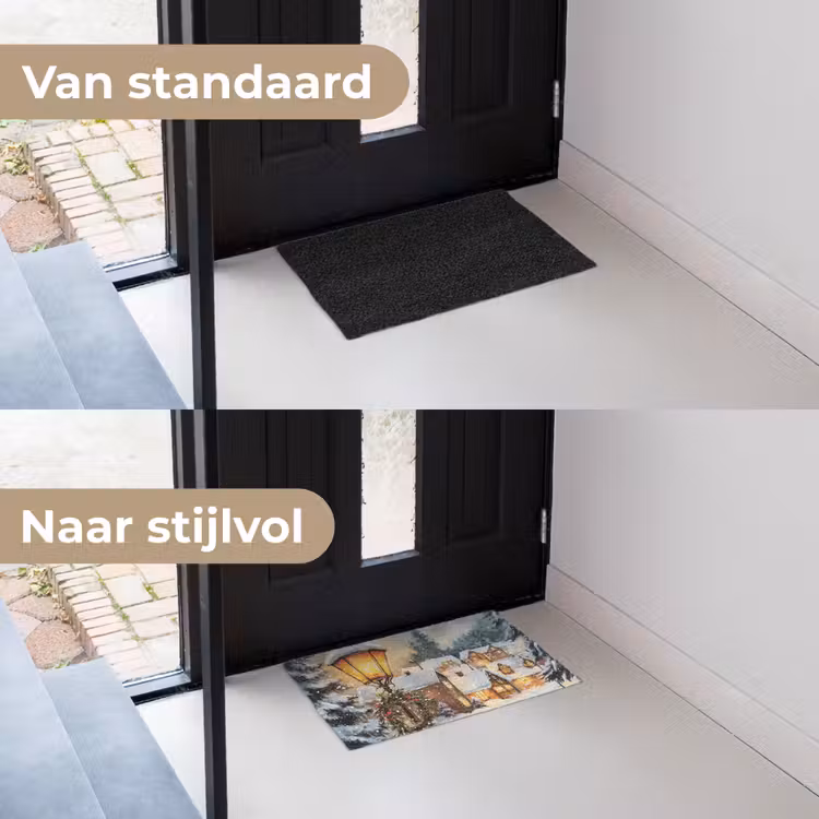 Deurmat - Kerstdorp - Huizen - Sneeuw - Kerst — 3