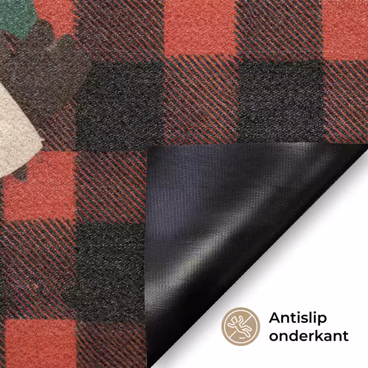 Deurmat - Kerstman - Rendier - Tekst - Rood - Zwart — 6