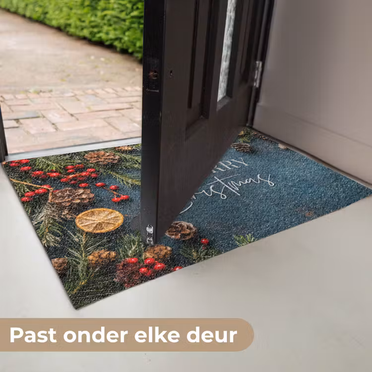 Deurmat - Merry Christmas - Blauw - Kerst - Winter — 7