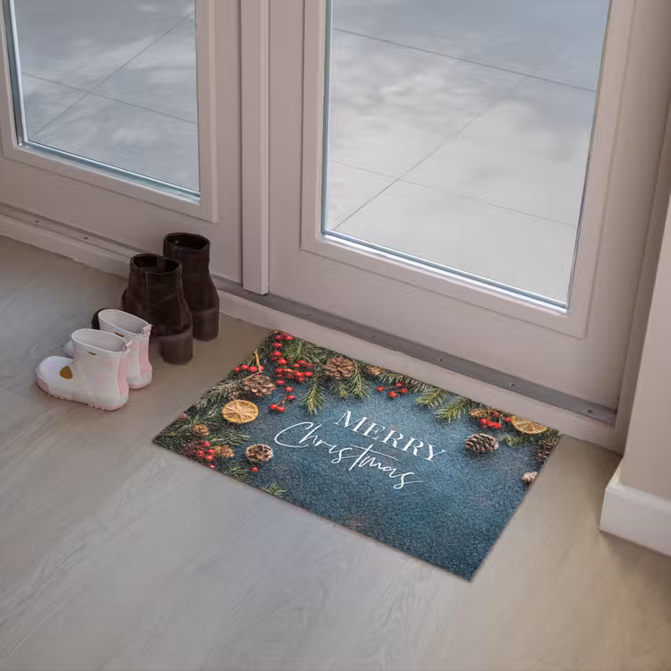 Deurmat - Merry Christmas - Blauw - Kerst - Winter — 8