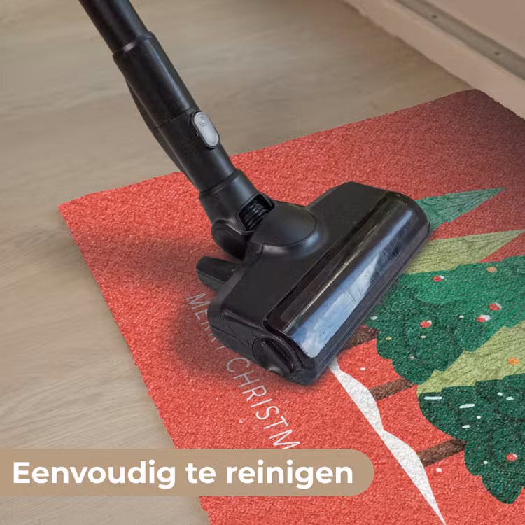 Deurmat - Minimalistisch - Kerstbomen - Rood - Sneeuw — 9