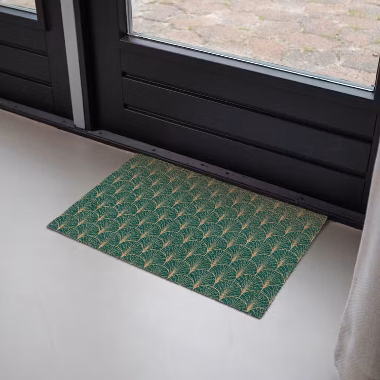 Personaliseerbare deurmat - Patroon - Groen - Goud - Symmetrisch — 2