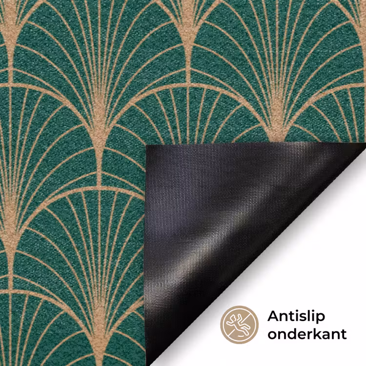 Personaliseerbare deurmat - Patroon - Groen - Goud - Symmetrisch — 6