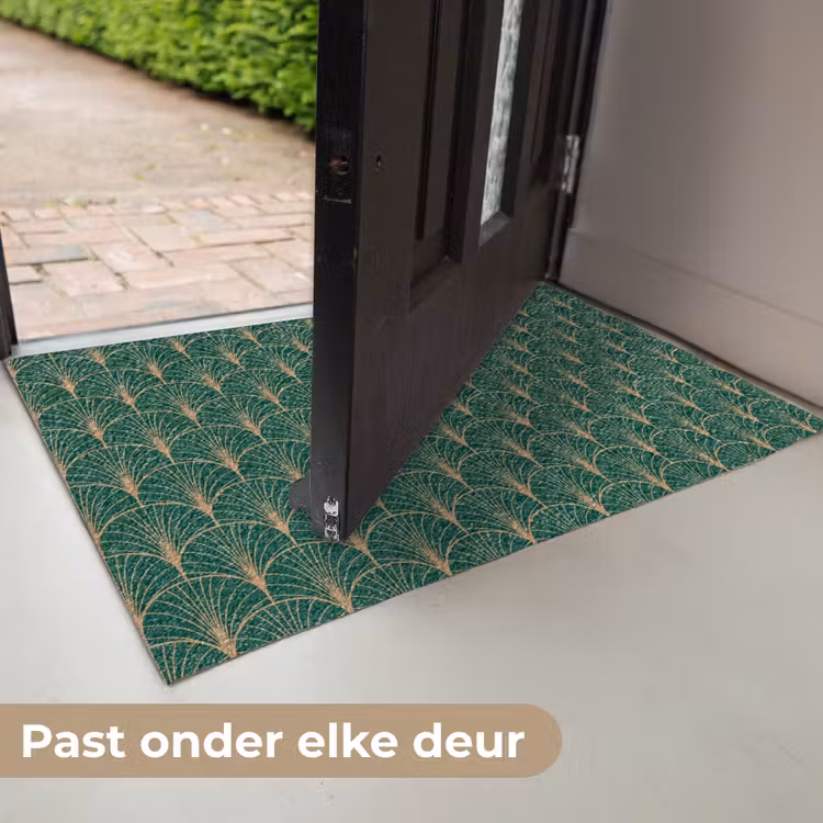 Personaliseerbare deurmat - Patroon - Groen - Goud - Symmetrisch — 7