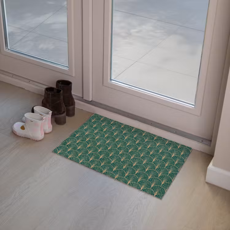 Personaliseerbare deurmat - Patroon - Groen - Goud - Symmetrisch — 8