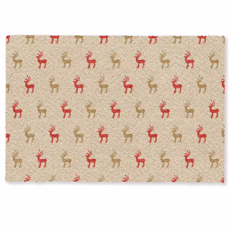 Deurmat - Patroon - Herten - Beige — 1