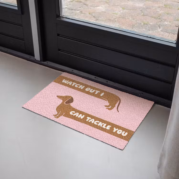 Deurmat - Quote - Pink - Dog — 2