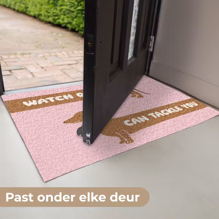Deurmat - Quote - Pink - Dog — 7