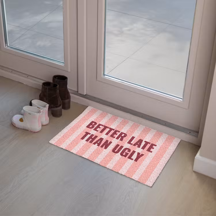 Deurmat - Roze - Quote - Strepen — 8