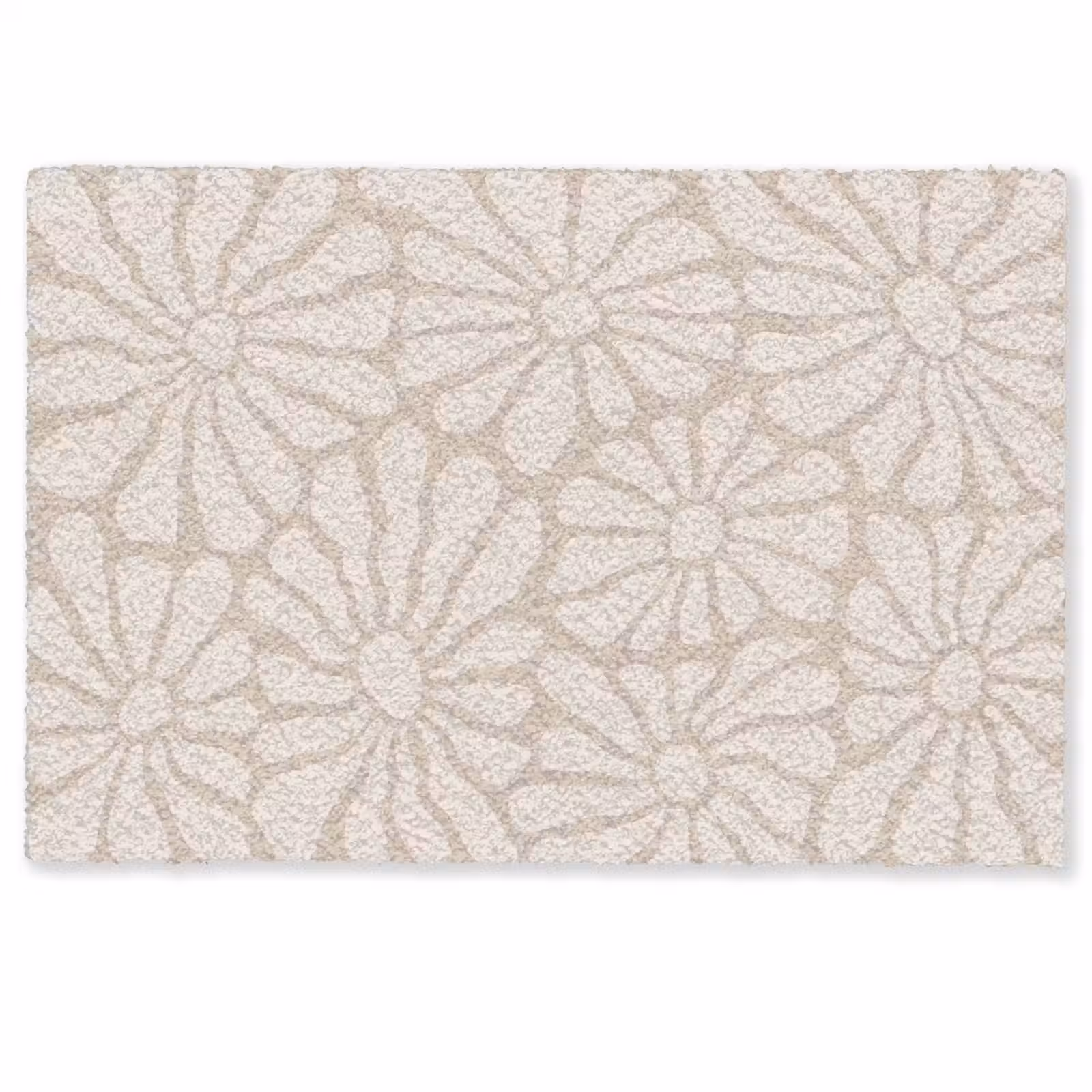 Deurmat - Bloemen - Print - Beige - Bruin - Minimalistisch — 1