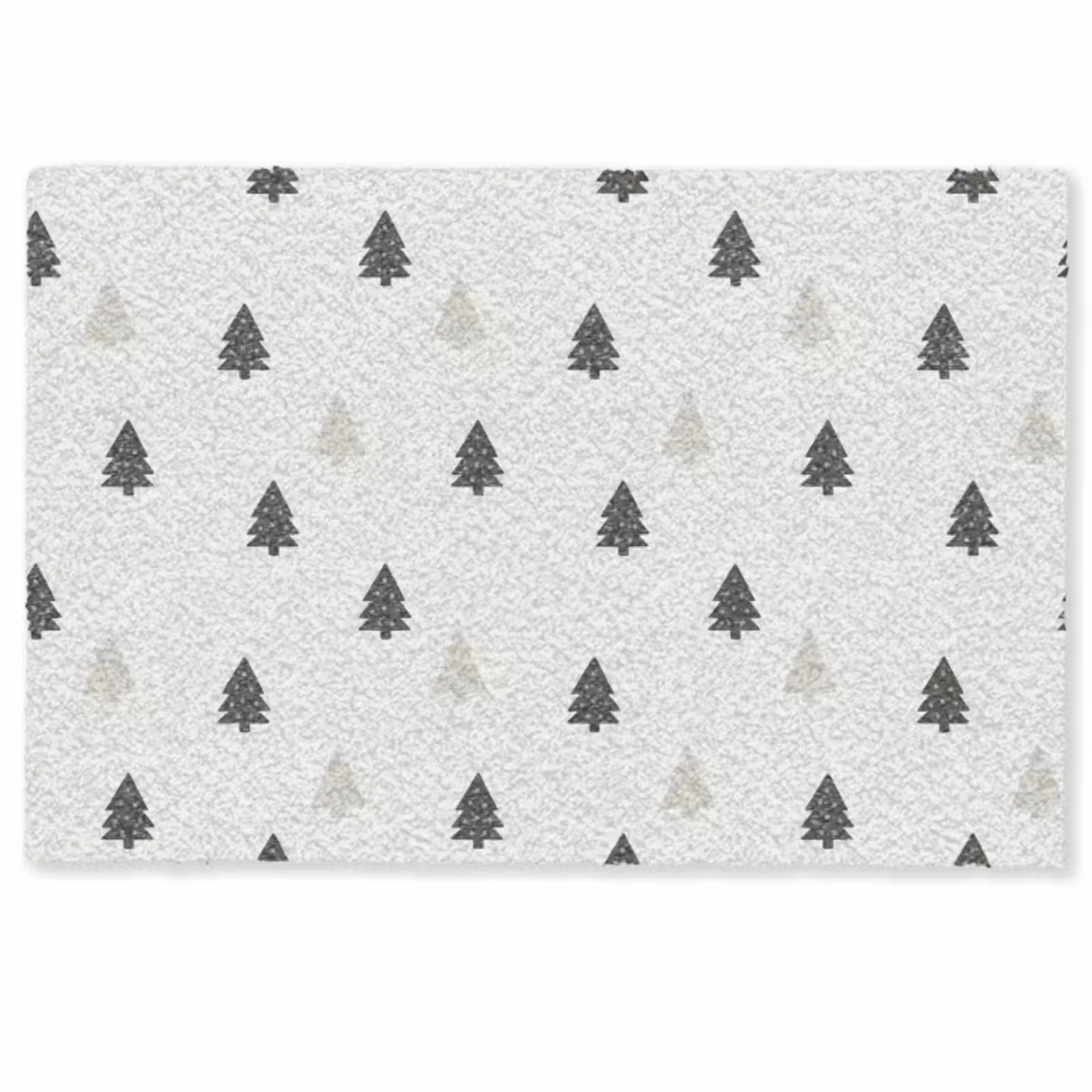 Deurmat - Illustratie - Kerstbomen - Wit — 1
