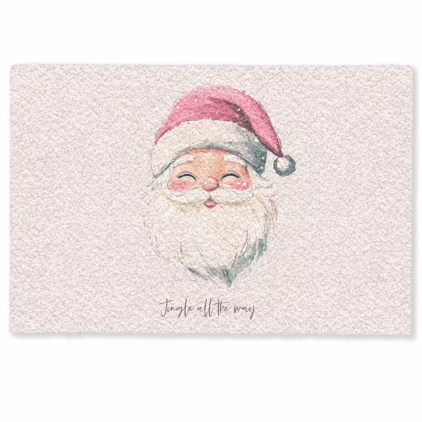 Deurmat - Kerstman - Kerst - Quote - Beige — 1
