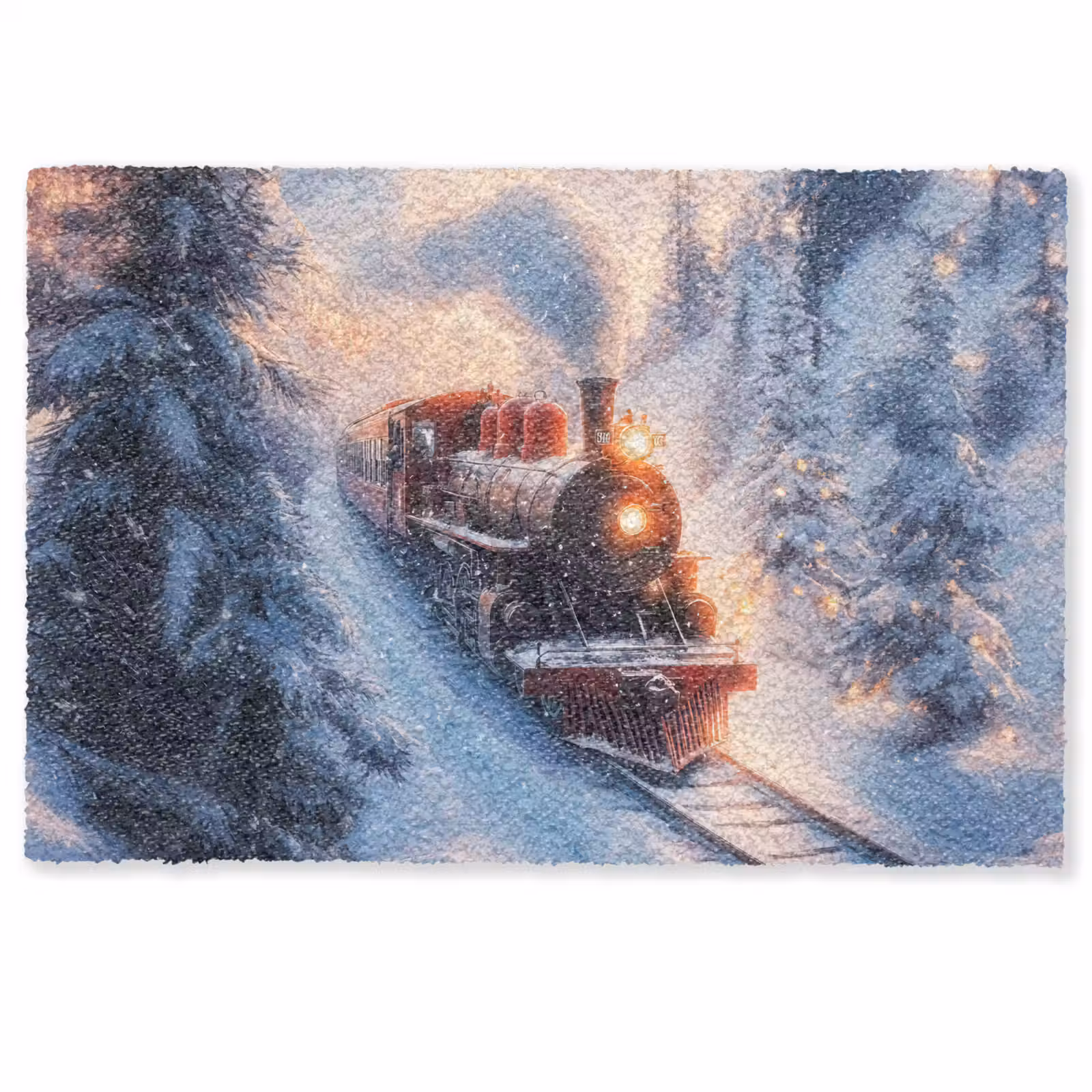 Deurmat - Kersttrein - Sneeuw - Winter - Kerst — 1