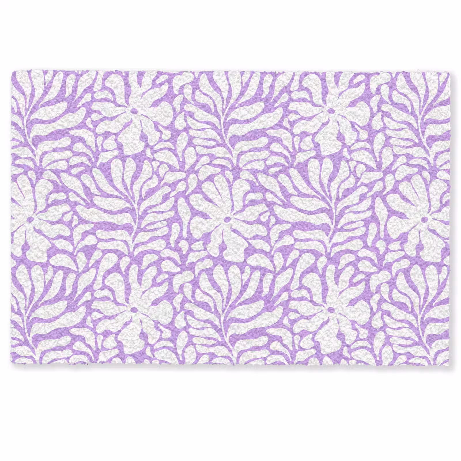 Deurmat - Paars - Wit - Bloemen — 1