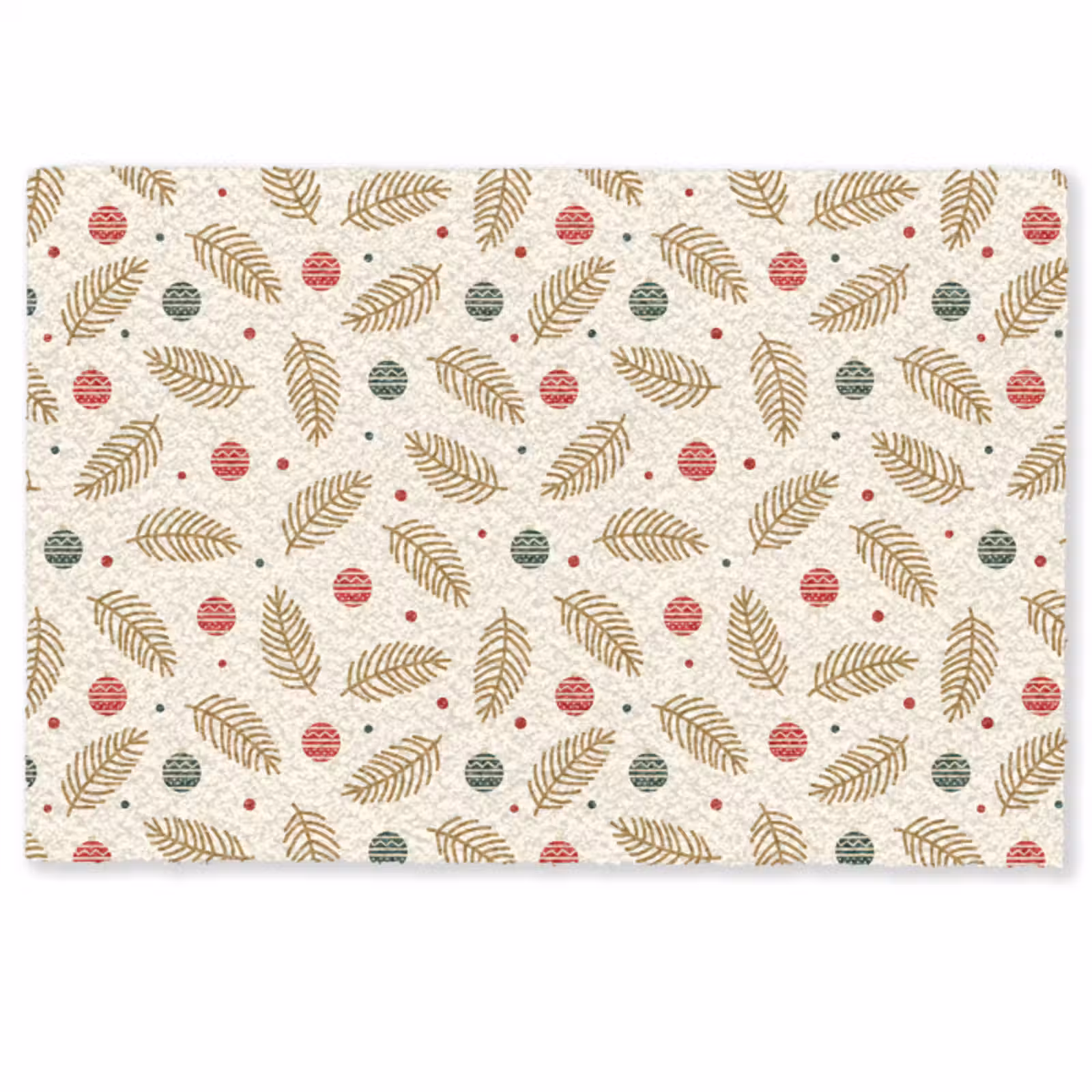 Deurmat - Patroon - Kerst - Symbolen - Beige — 1