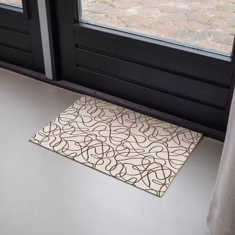 Deurmat - Beige - Lijnen - Donkerbruin — 2