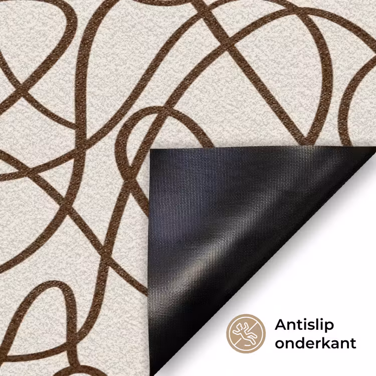 Deurmat - Beige - Lijnen - Donkerbruin — 6