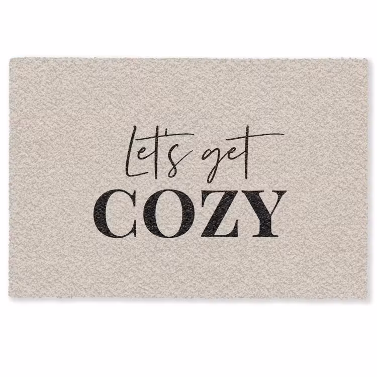 Deurmat - Beige - Winter - Quote - Cozy — 1