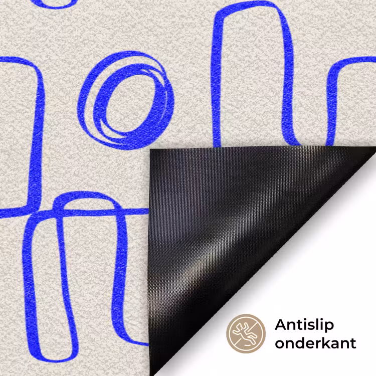 Deurmat - Blauw - Patroon - Beige - Abstract — 6