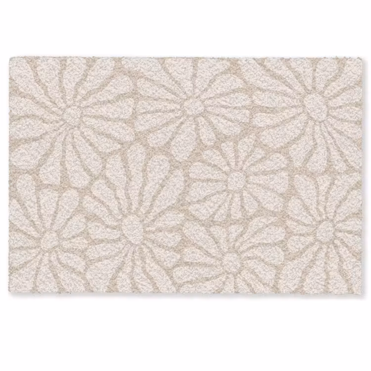 Deurmat - Bloemen - Print - Beige - Bruin - Minimalistisch — 1