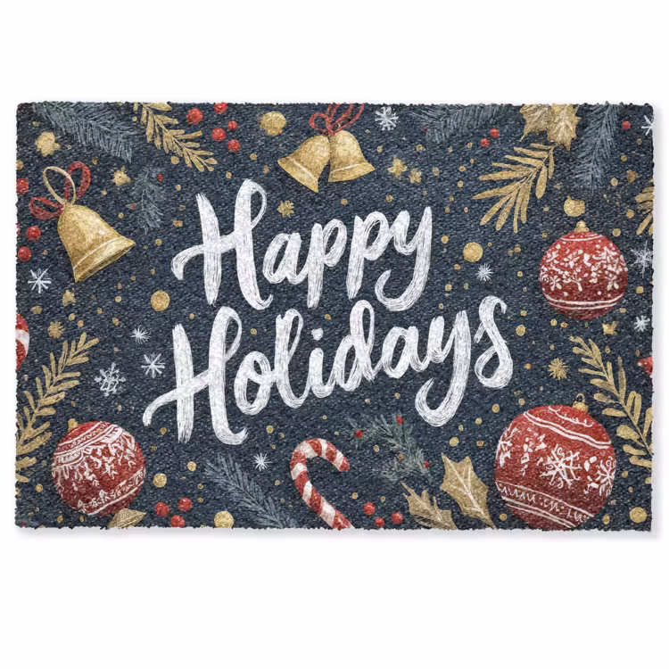 Deurmat - Feestelijk - Kerstgroet - Kleurrijk — 1