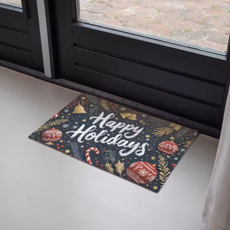 Deurmat - Feestelijk - Kerstgroet - Kleurrijk — 2