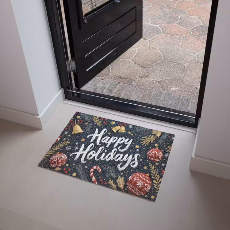Deurmat - Feestelijk - Kerstgroet - Kleurrijk — 4