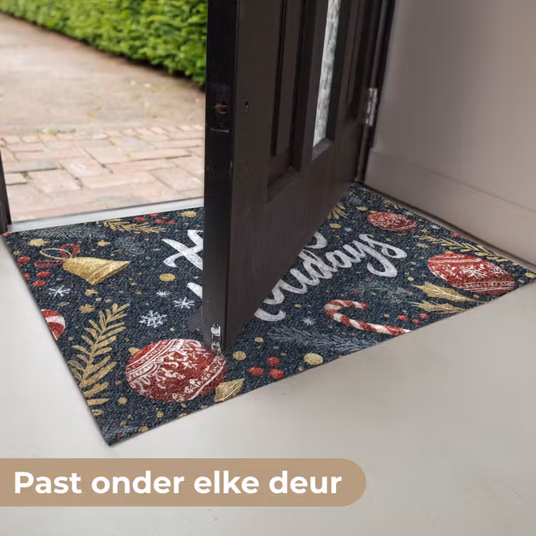 Deurmat - Feestelijk - Kerstgroet - Kleurrijk — 7