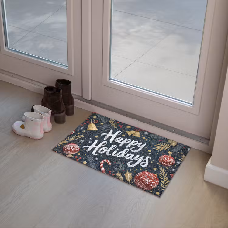 Deurmat - Feestelijk - Kerstgroet - Kleurrijk — 8
