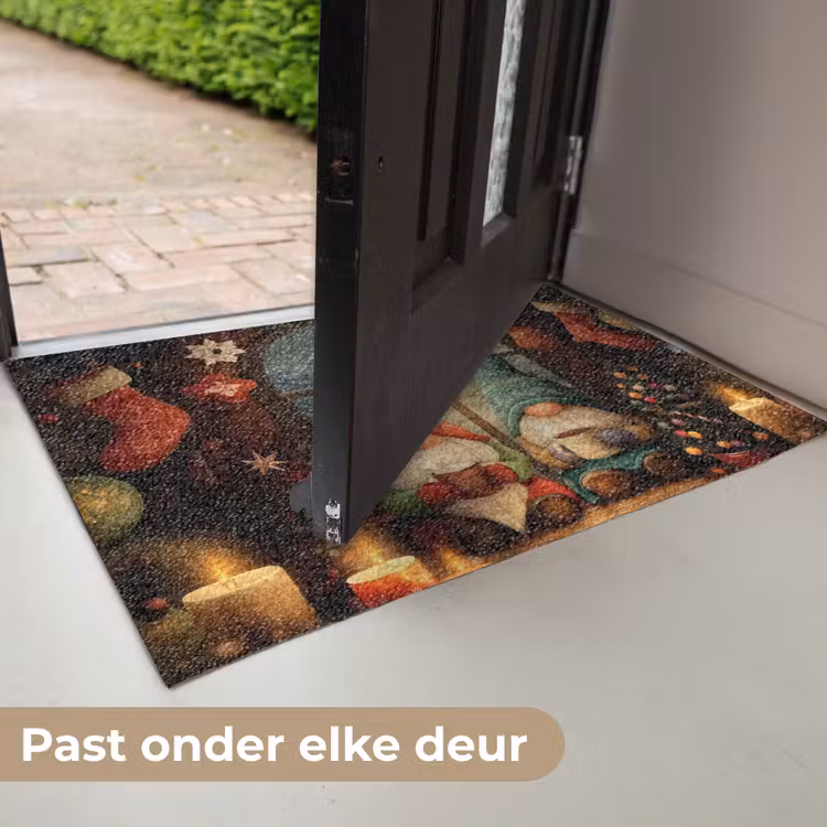 Deurmat - Gnooms - Kerst - Raam - Kleurrijk — 7