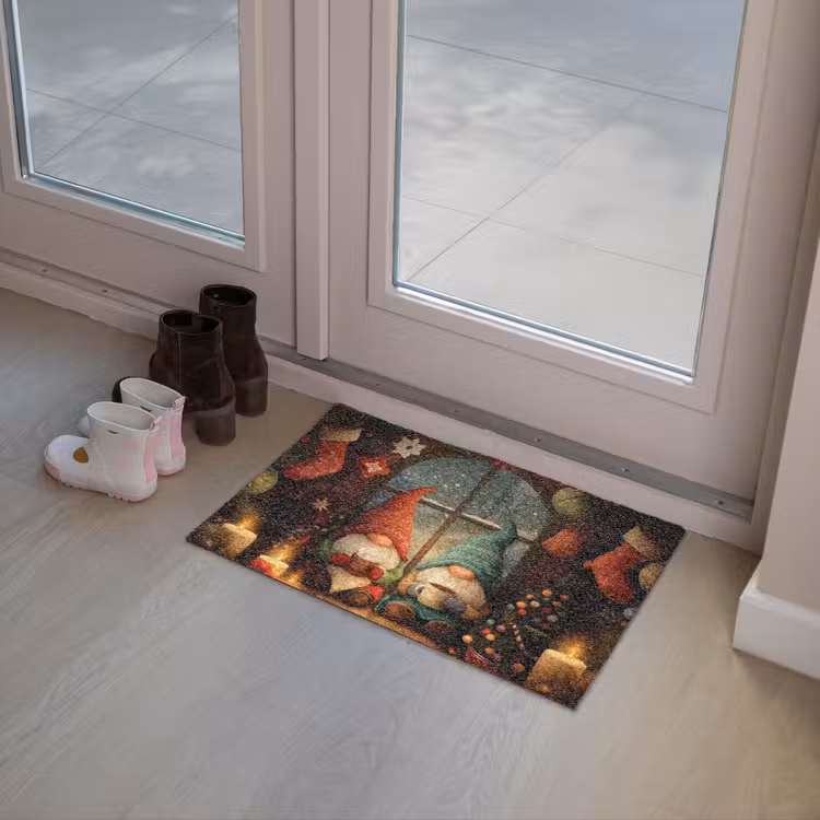 Deurmat - Gnooms - Kerst - Raam - Kleurrijk — 8
