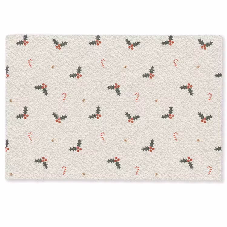 Deurmat - Illustratie - Hulsttakken - Zuurstokken - Beige — 1