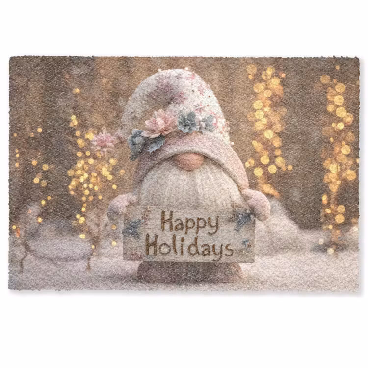 Deurmat - Kerst - Gnome - Bord - Kleurrijk — 1