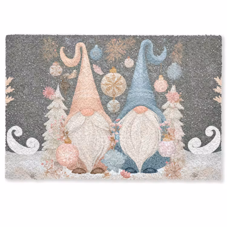 Deurmat - Kerst - Gnomen - Pastel — 1