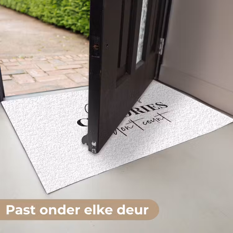 Deurmat - Kerst quote - Winter - Christmas calories - Wit — 7
