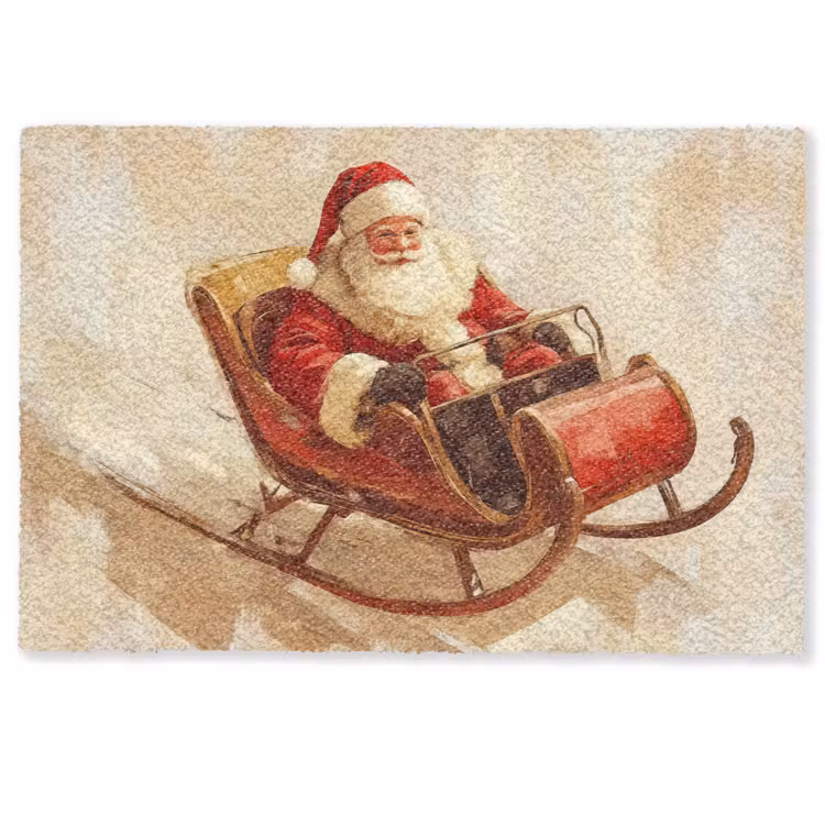 Deurmat - Kerst - Slee - Kerstman — 1
