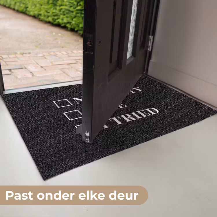Deurmat - Kerst - Zwart - Wit - Quote - Grappig — 7