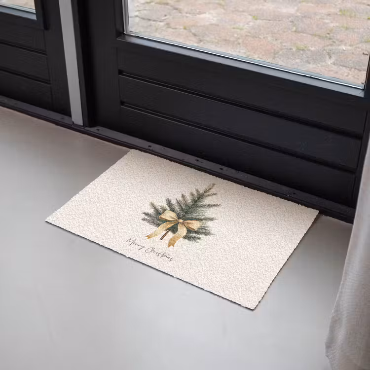 Deurmat - Kerstboom - Kerst - Merry Christmas - Beige — 2