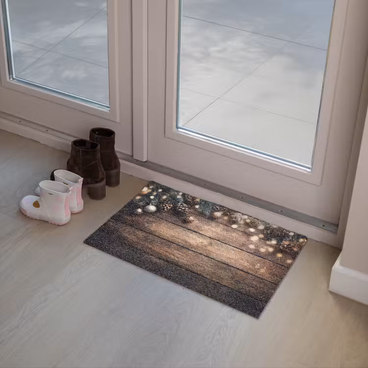 Deurmat - Kerstdecoratie - Houten - Dennenappel - Bruin — 8