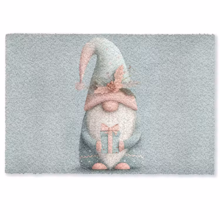 Deurmat - Kerstgnome - Cadeau - Groen — 1