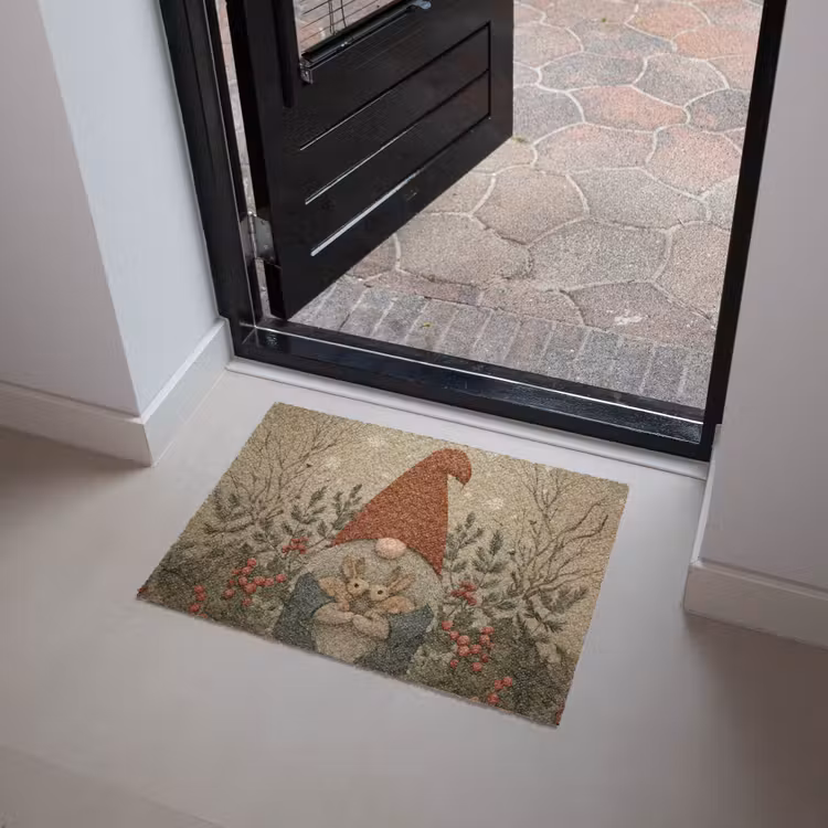 Deurmat - Kerstgnome - Konijntjes - Kleurrijk — 4