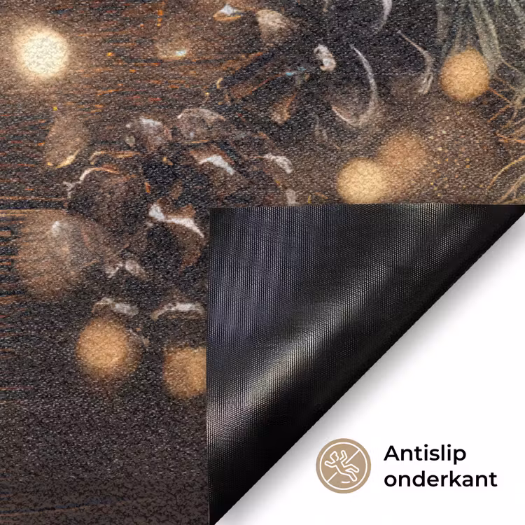 Deurmat - Kersthoekdecoratie - Dennenappels - Lichtjes — 6