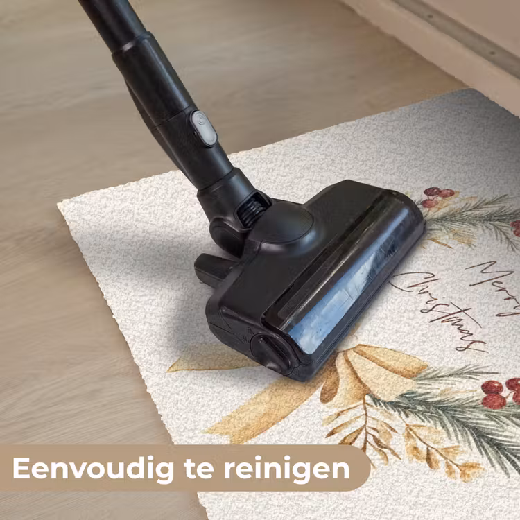 Deurmat - Kerstkrans - Kerst - Goud - Beige — 9